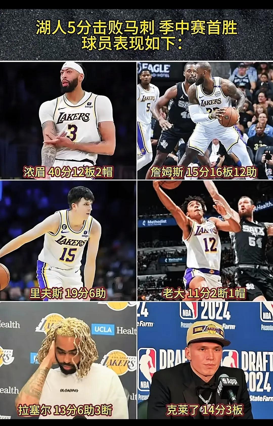 关于詹姆斯40+10领湖人轻取马刺的信息 关于詹姆斯40+10领湖人轻取马刺的信息